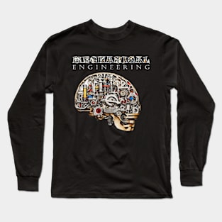 Mechanical Engineering - Inside Skull [White Text Version] Long Sleeve T-Shirt